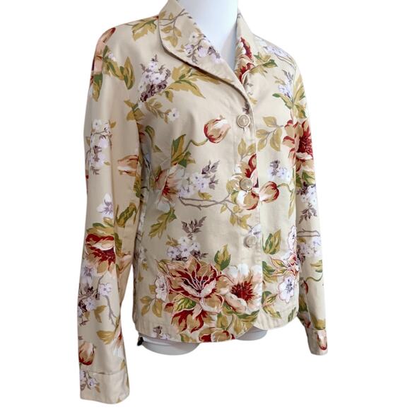 COLDWATER CREEK Embroidered Floral Jacket‎ Blazer XS Romantic Cottagecore Career - Picture 1 of 13